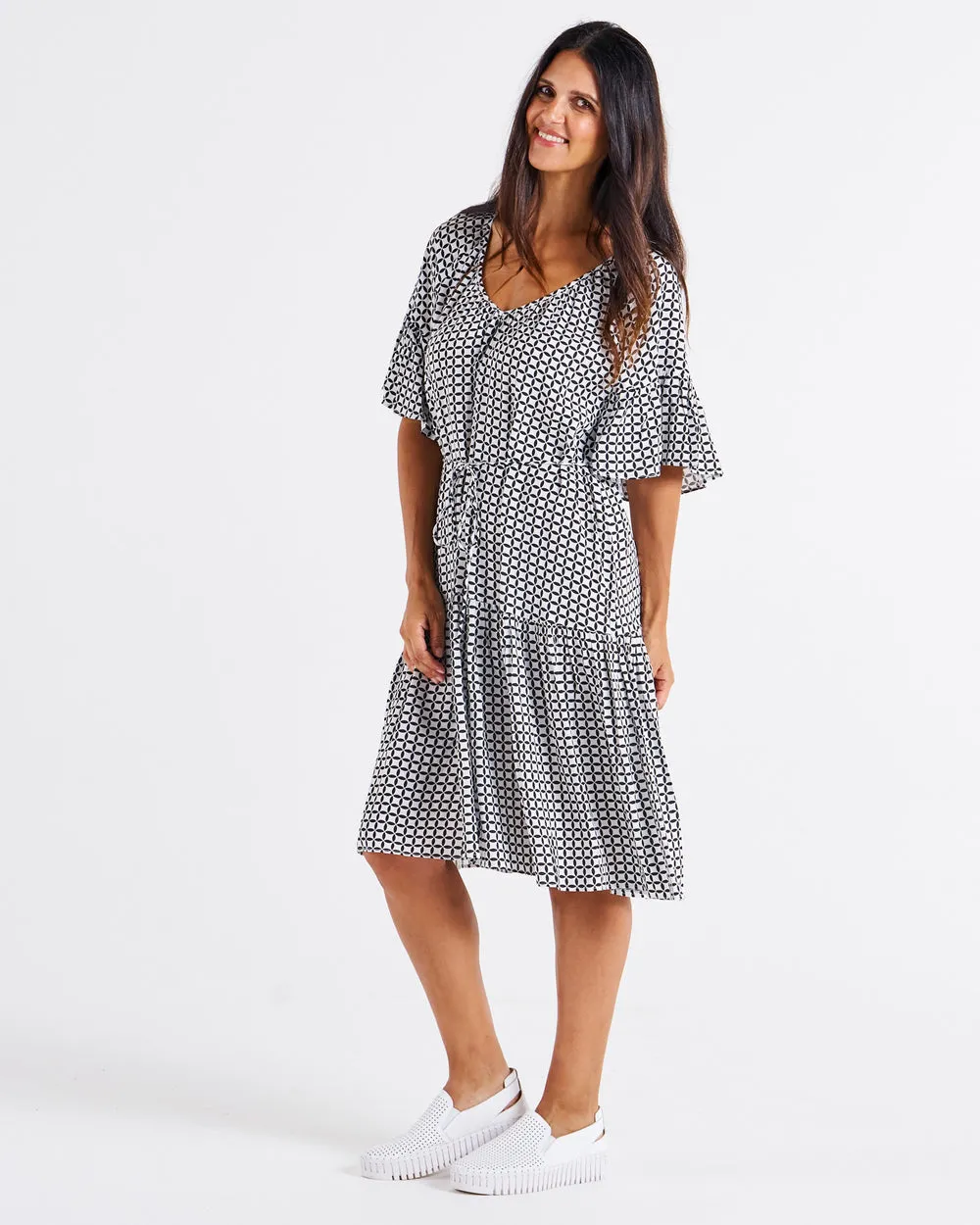 Betty Basics Bella Dress Geo Print