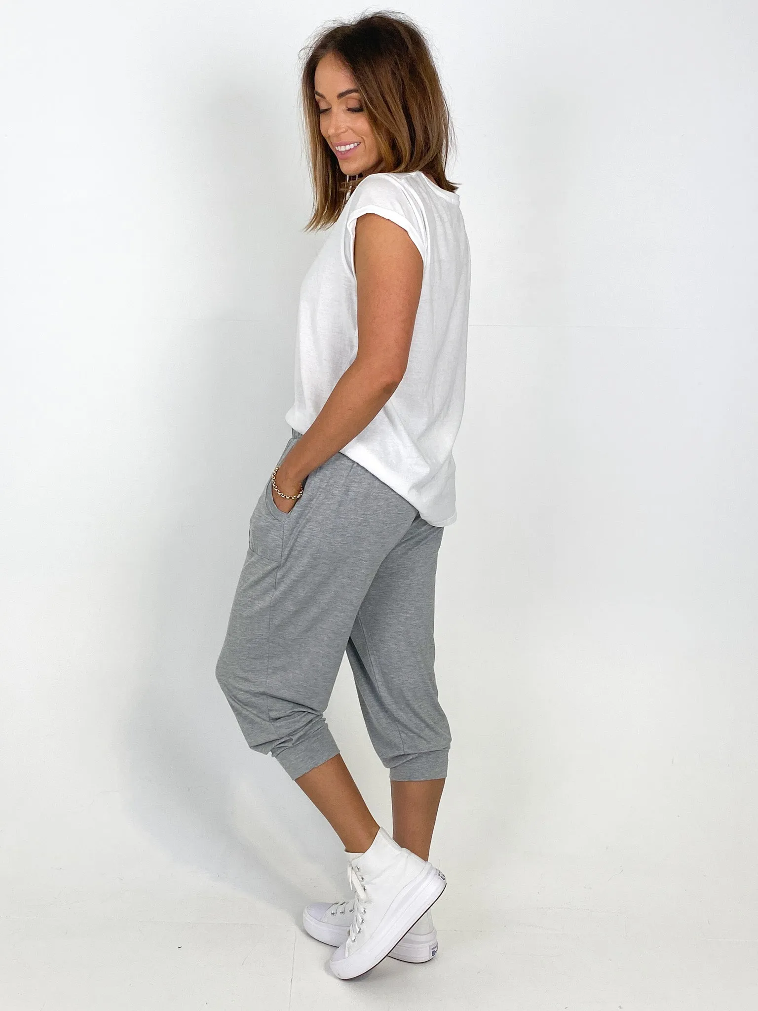 Betty Basics Tokyo 3/4 Pant Grey Marle