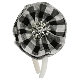 Black Gingham Headband