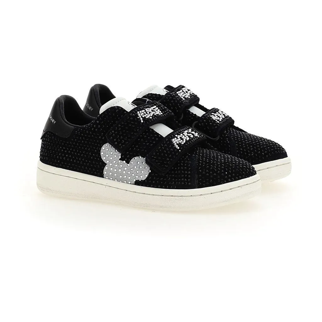 Black Studded Mickey Sneakers