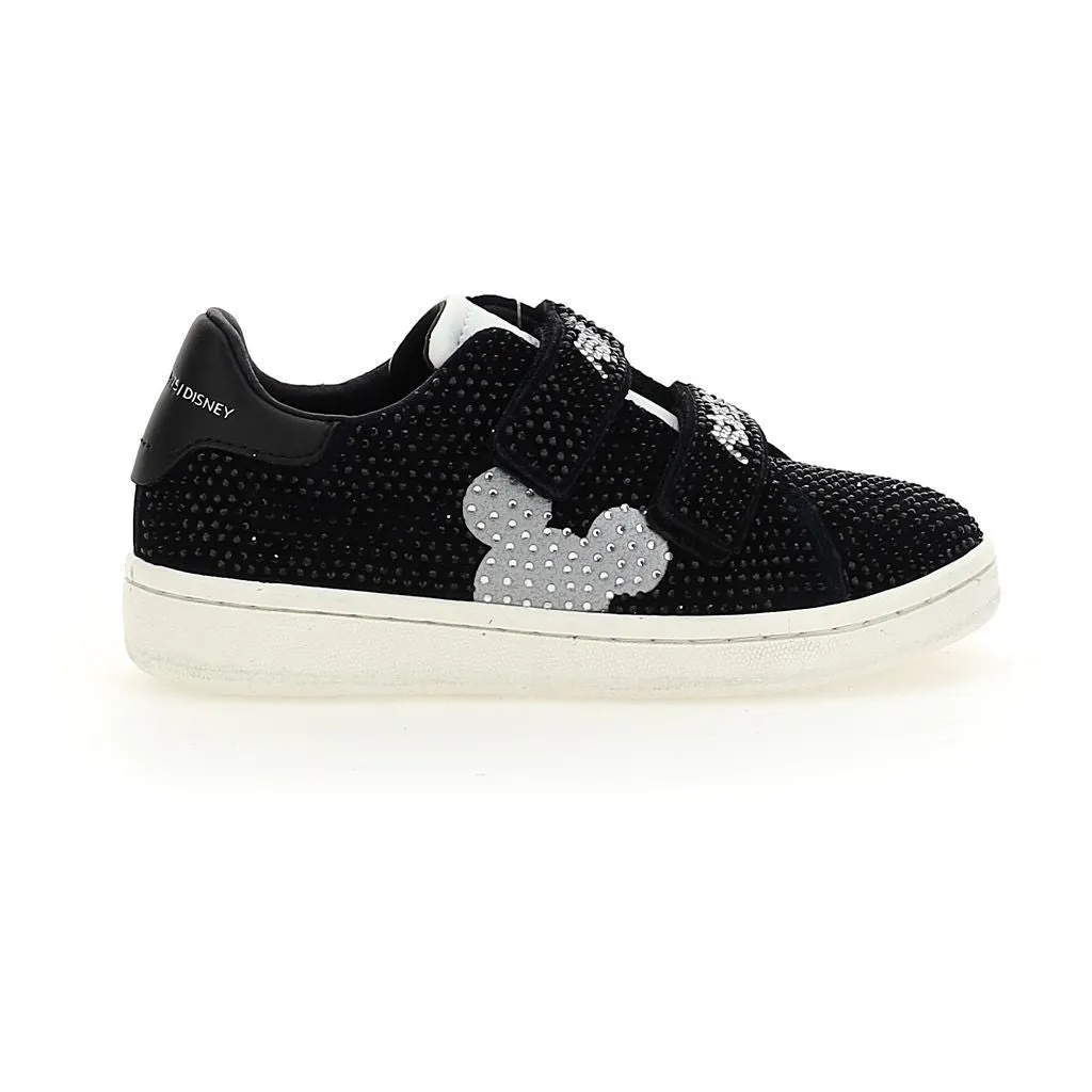 Black Studded Mickey Sneakers