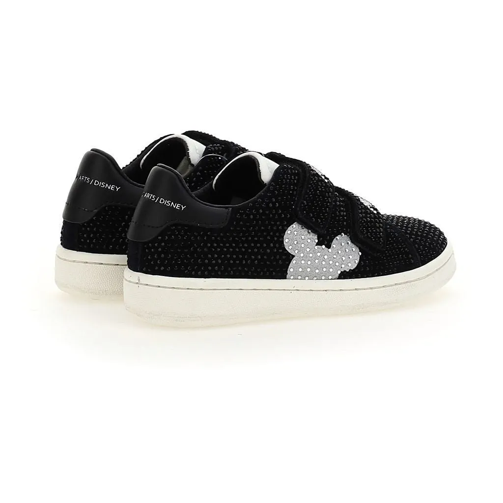 Black Studded Mickey Sneakers