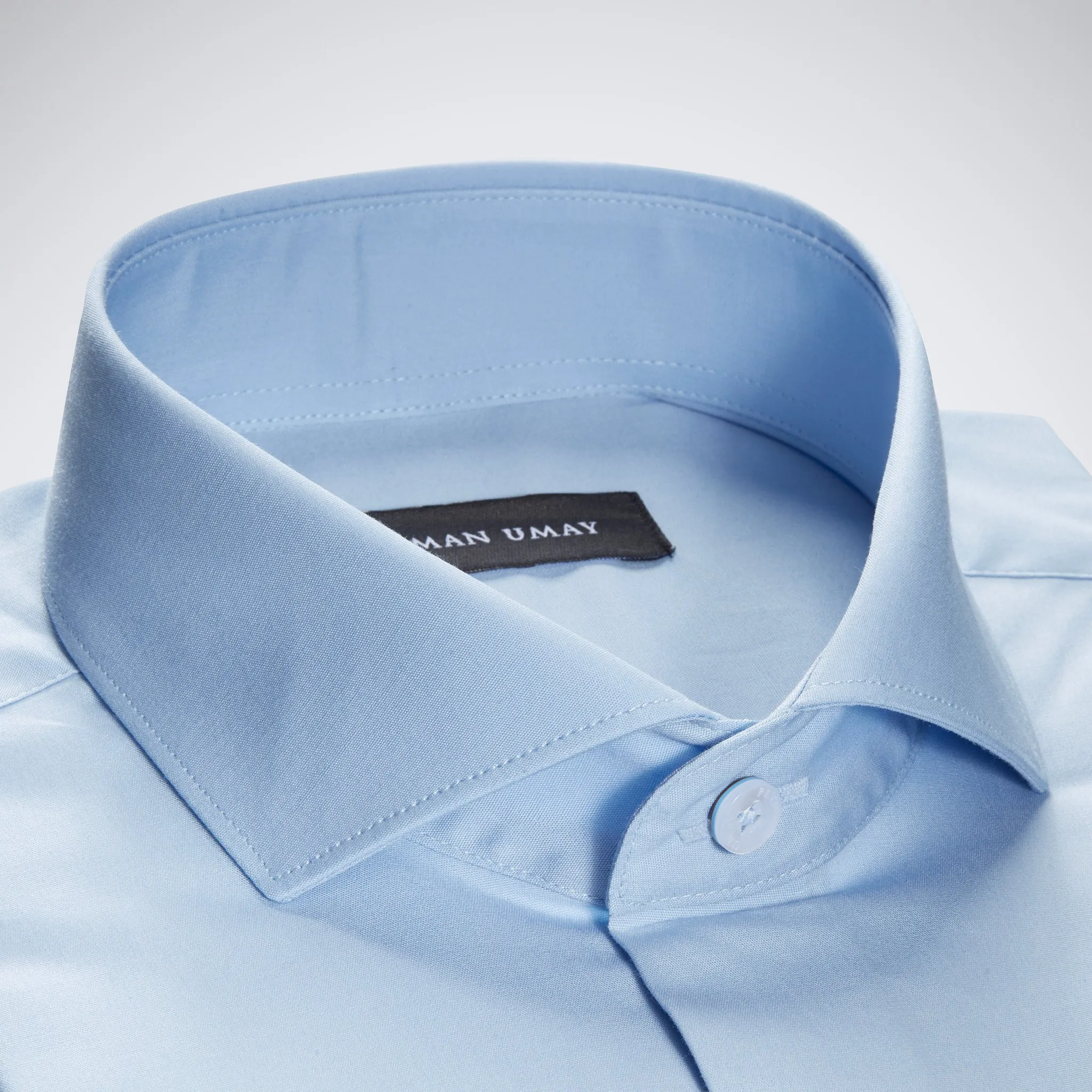 Blue Solid Cotton Shirt