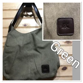 Canvas Hobo Purse - Green