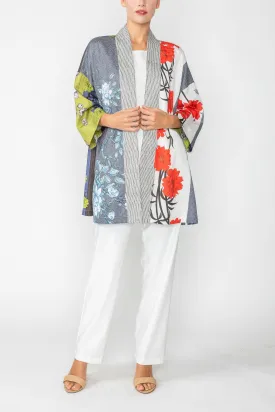 Cardigan W/ Bold Floral Print