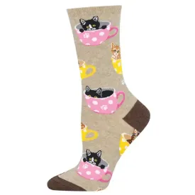 'Catfeinated' Women's printed socks