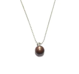 Chocolate Moonglow Simple Ball Chain Necklace