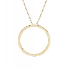 Circle of Life Unique Edge Set Pendant in Yellow Gold