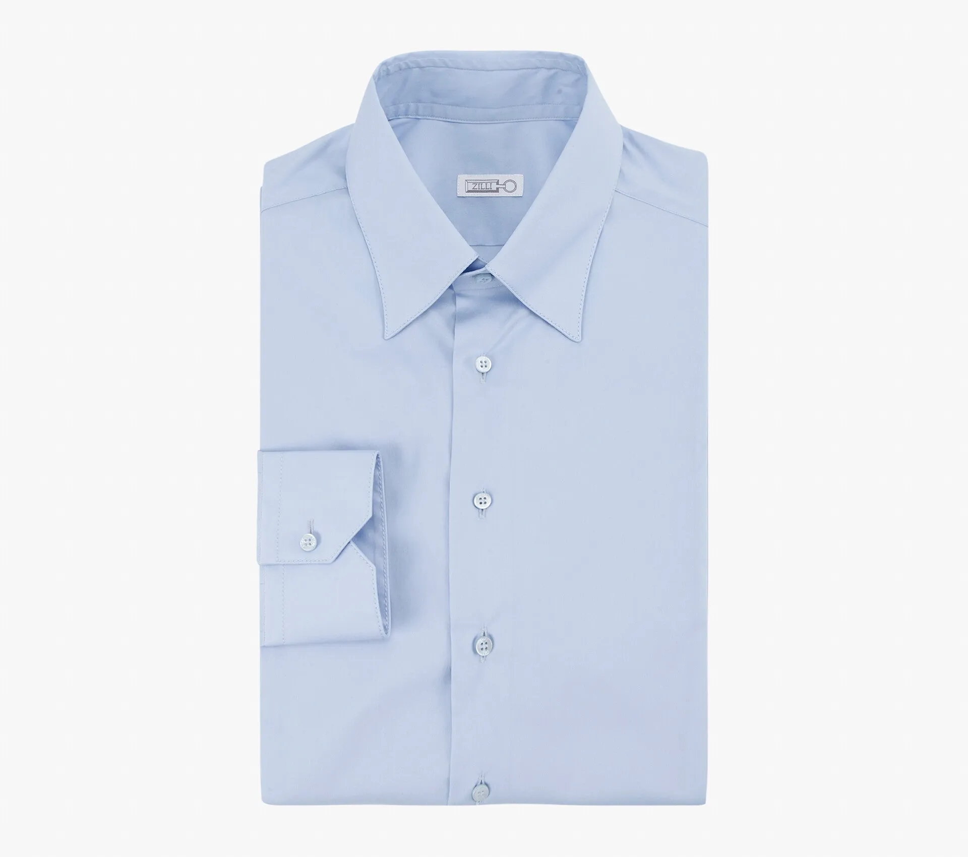 Classic Cotton Blend Shirt with Unique American-Style Collar