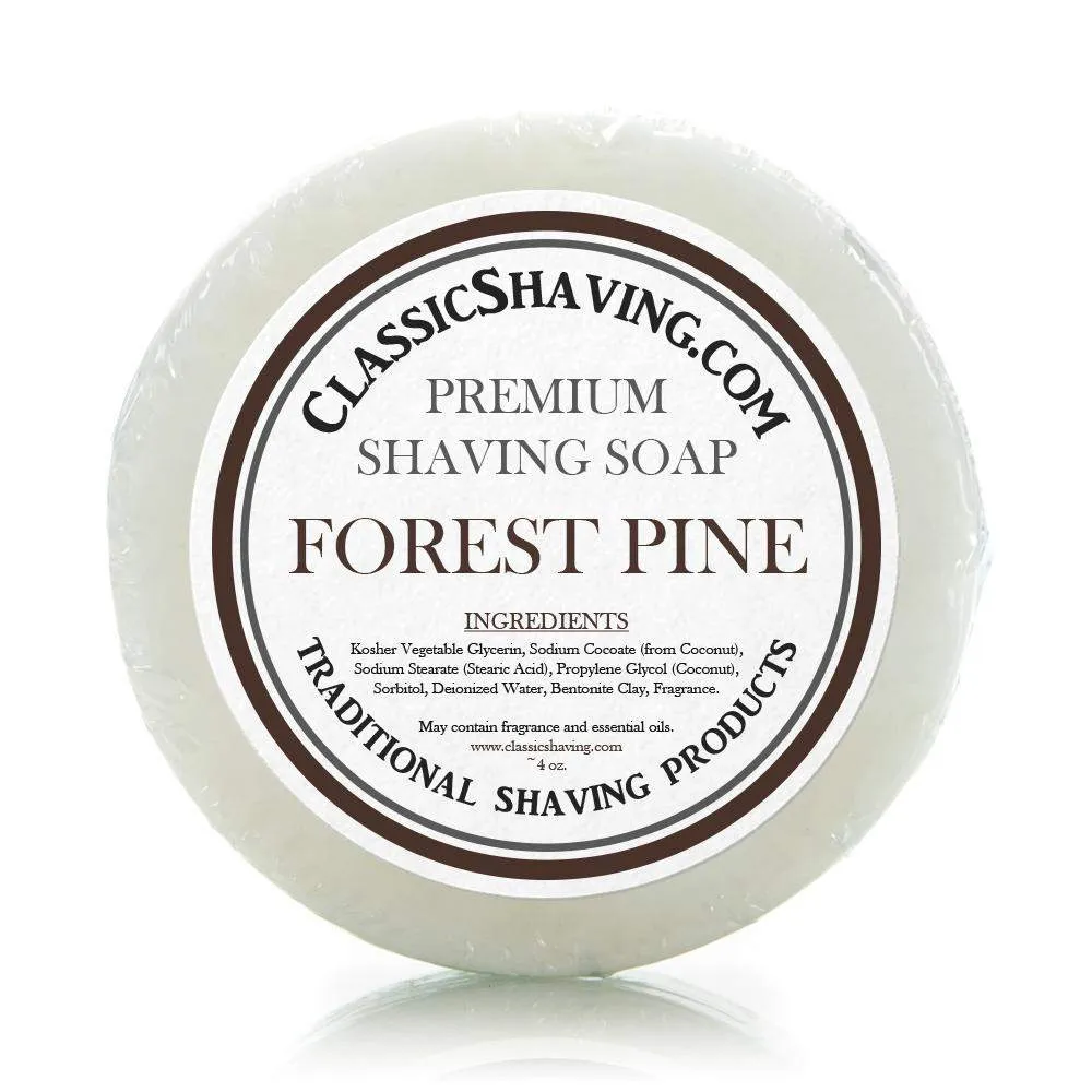 Classic Shaving Mug Soap - 3"  Forest Pine