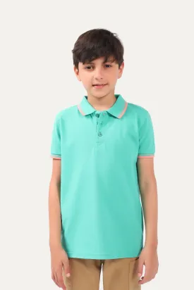 Colored Collar Polo Shirt