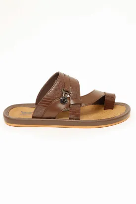 CORADO MEN'S SLIPPERS IN DARK BROWN CR15