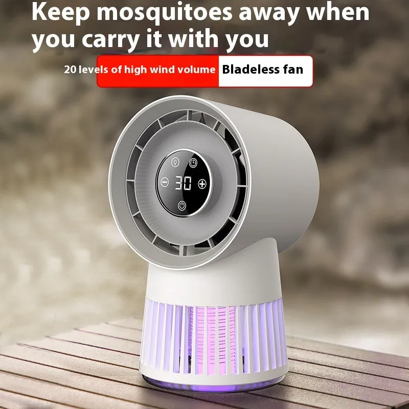 Creative 2 in 1 Mini Table Fan Electric Mosquito Killer USB Charging