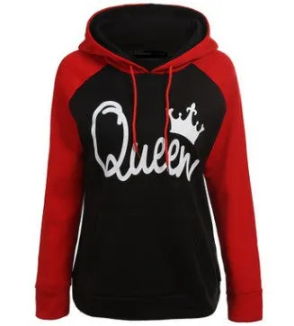 Crown King and Queen Hoodie for Couples