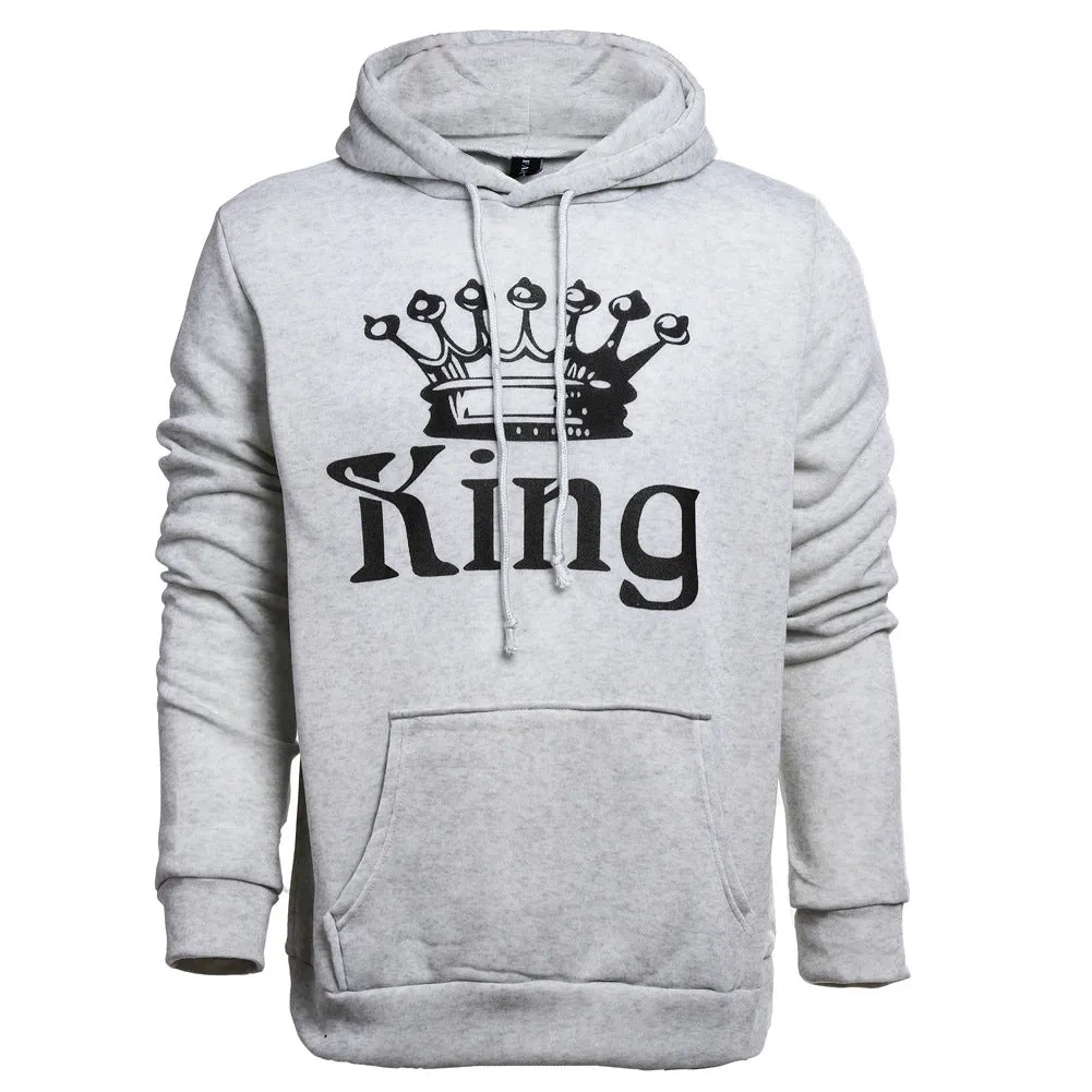 Crown King and Queen Hoodie for Couples