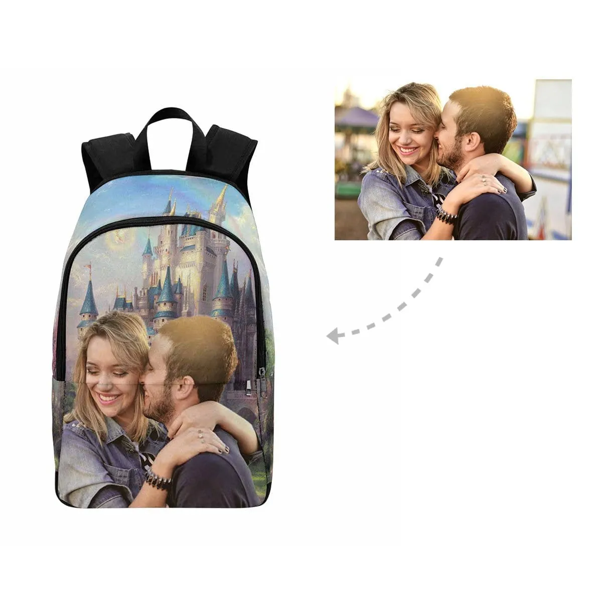 Custom Couple Fantasy Castle Backpack