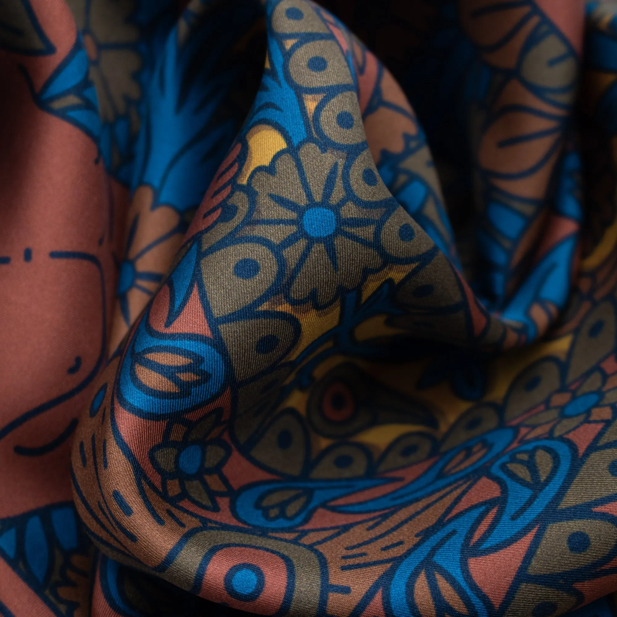 Discobolos Persepolis, Paisley Gods Silk Scarf