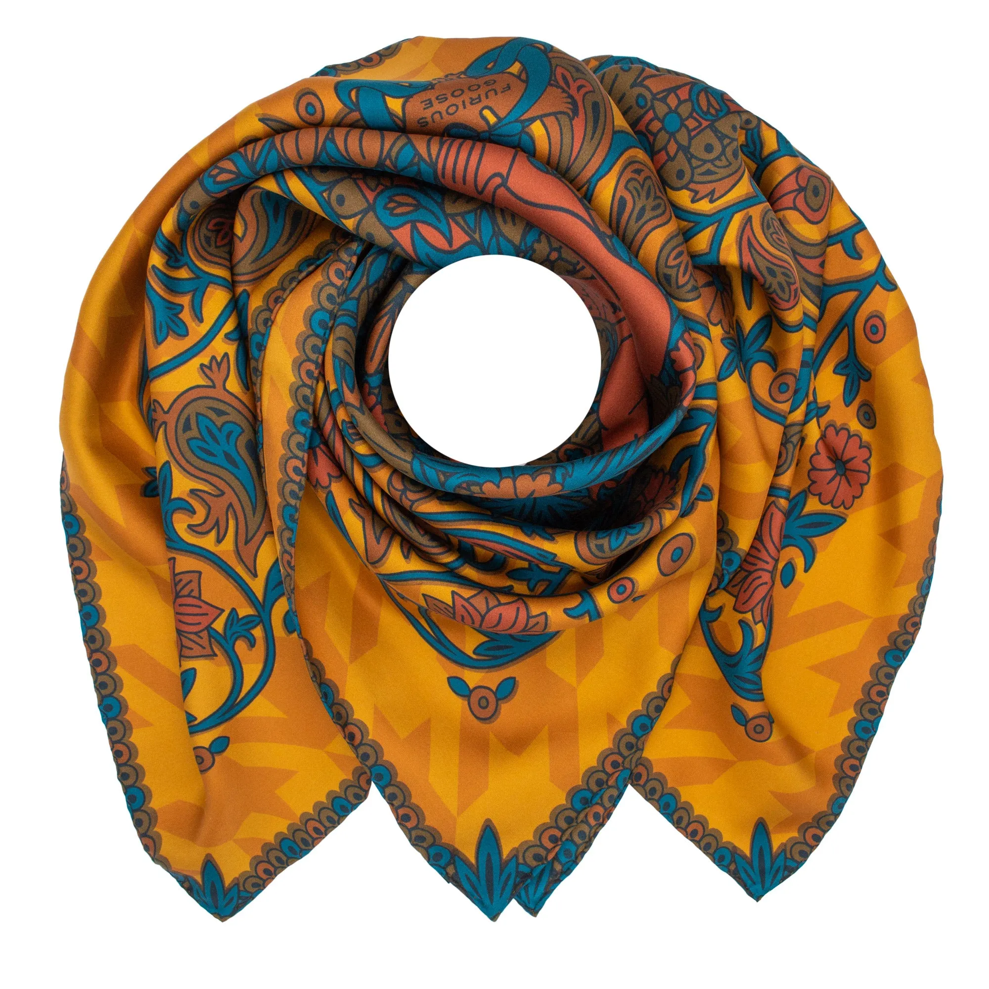 Discobolos Persepolis, Paisley Gods Silk Scarf