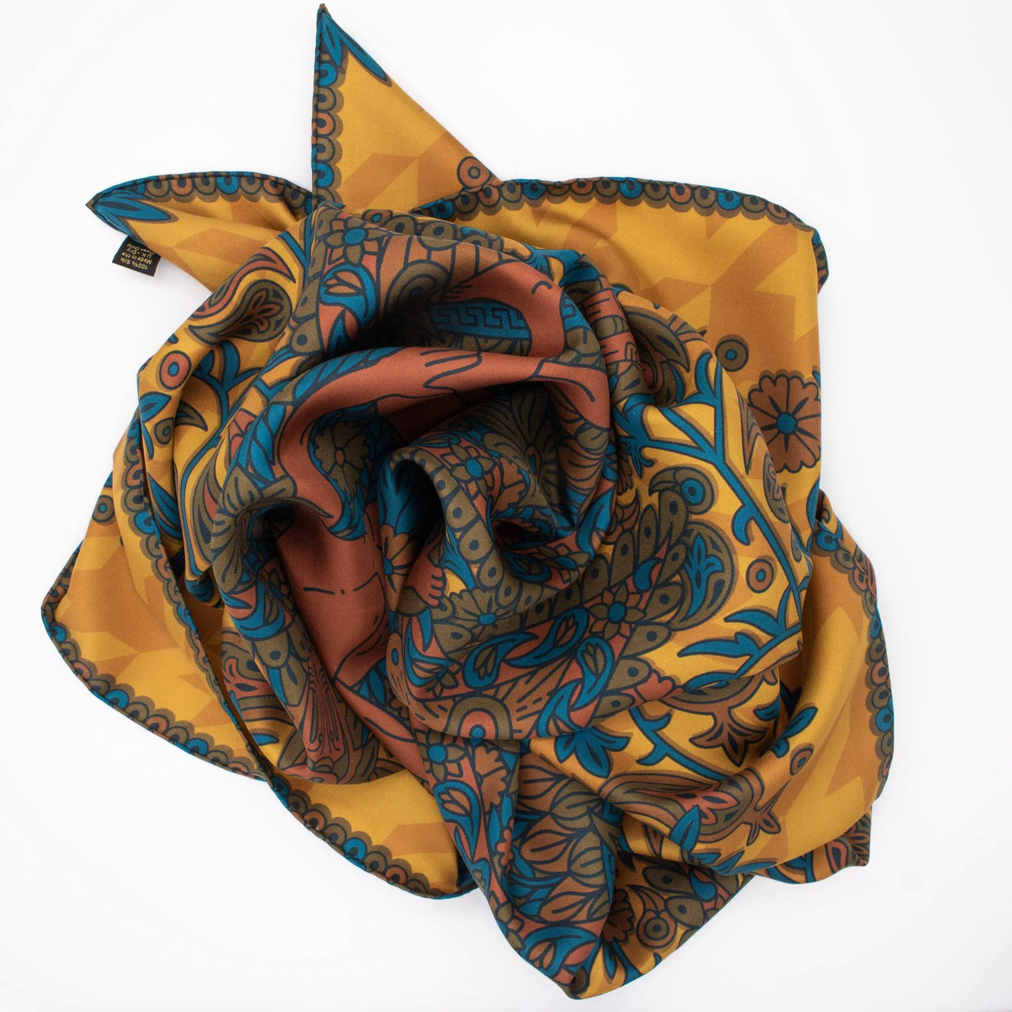 Discobolos Persepolis, Paisley Gods Silk Scarf