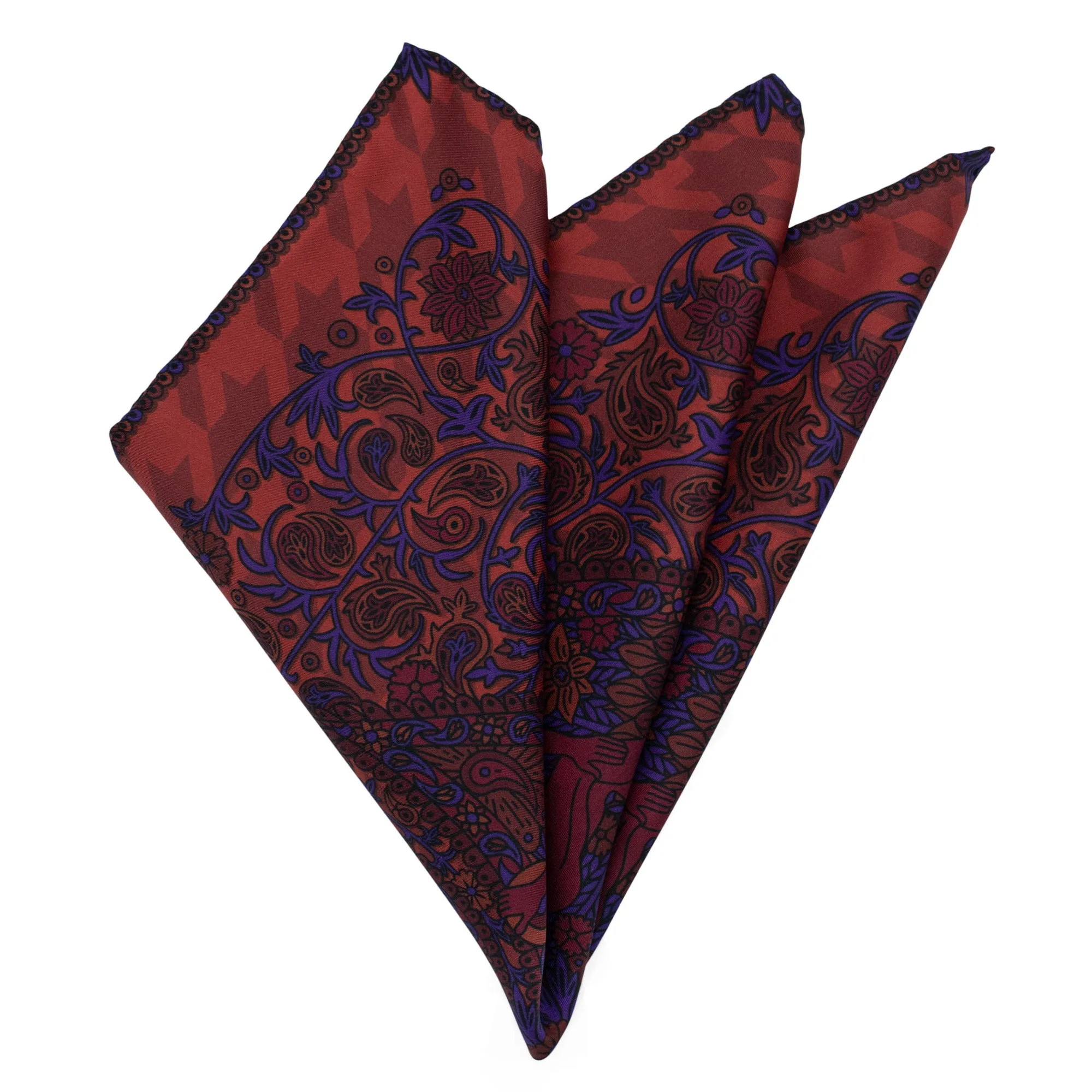 Discobolos Petra, Paisley Gods Silk Pocket Square