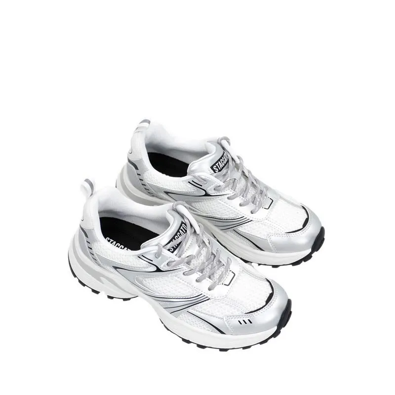 Stylish Womens Silver Sneakers - EVD01-SLR Casual Athletic Shoes