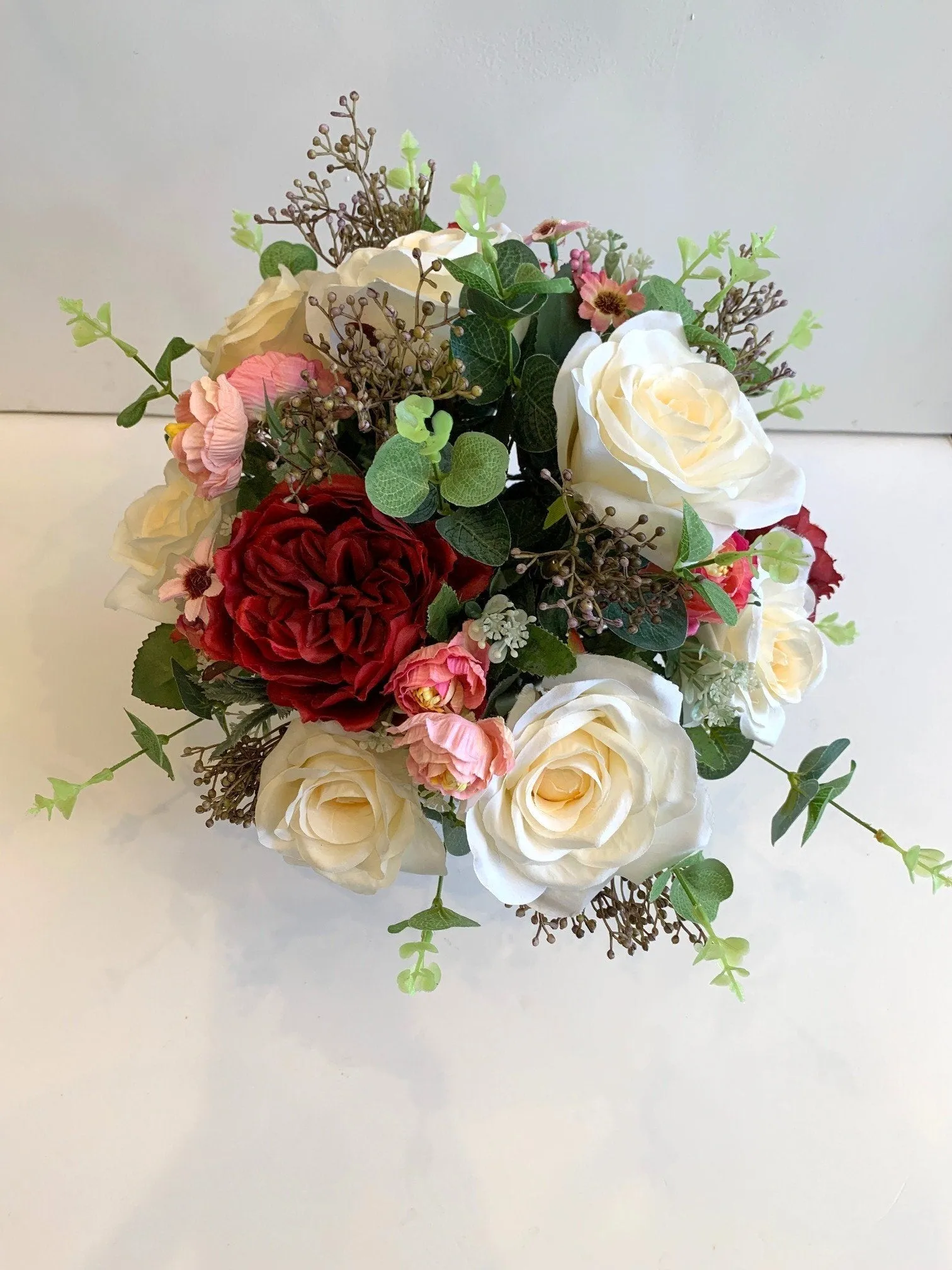 FA1087 - Rose & Peony Flower Arrangement (30cm Height)