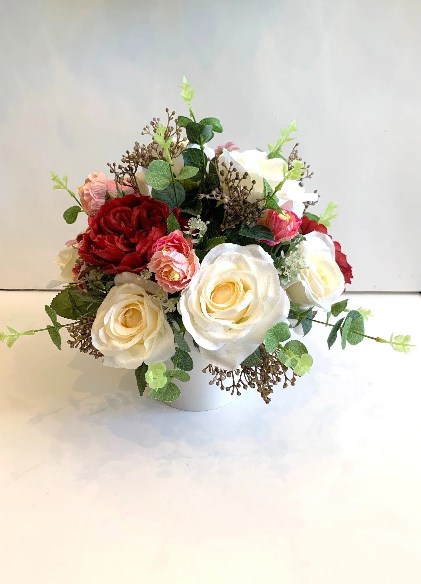 FA1087 - Rose & Peony Flower Arrangement (30cm Height)