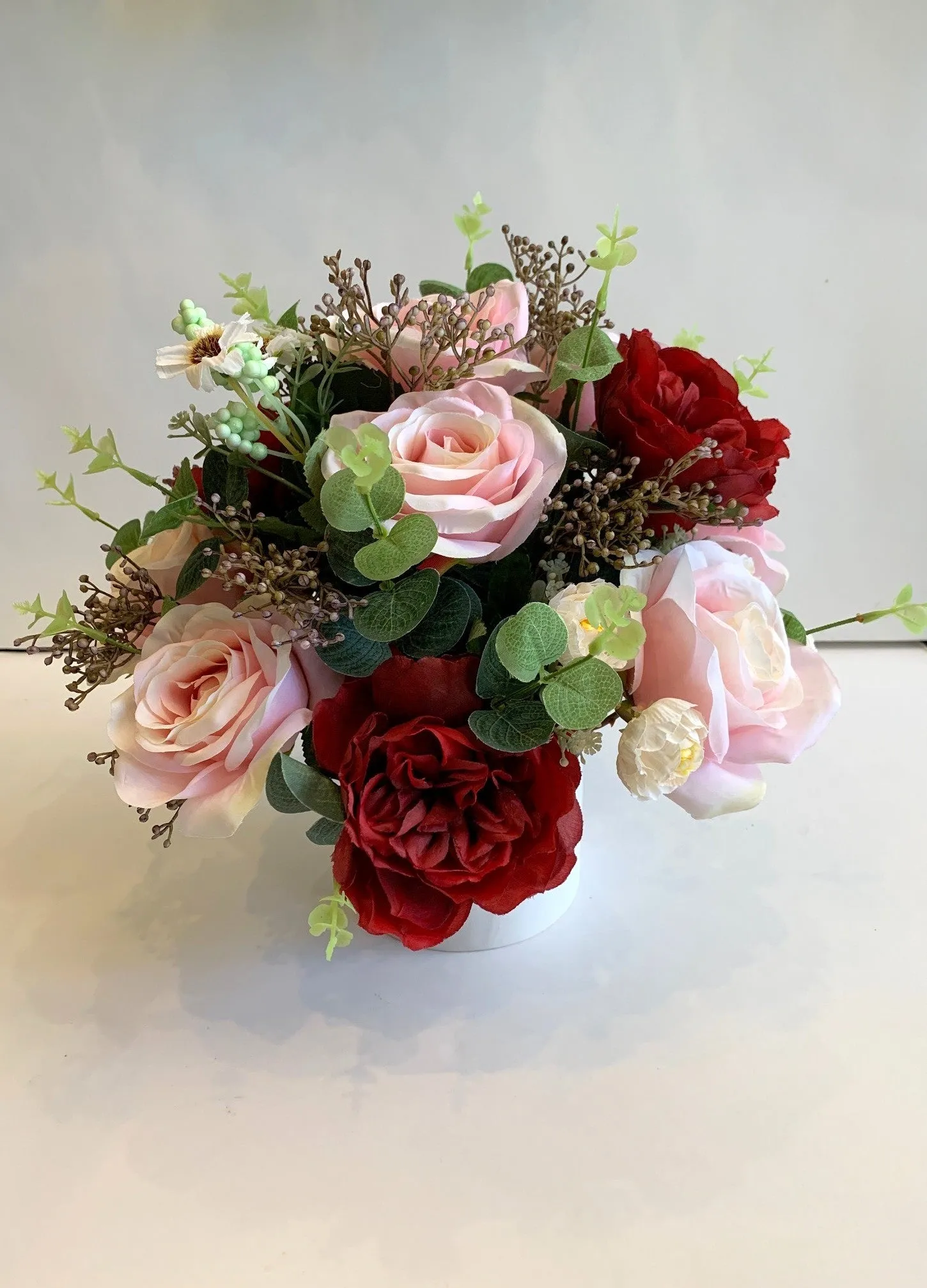 FA1087 - Rose & Peony Flower Arrangement (30cm Height)