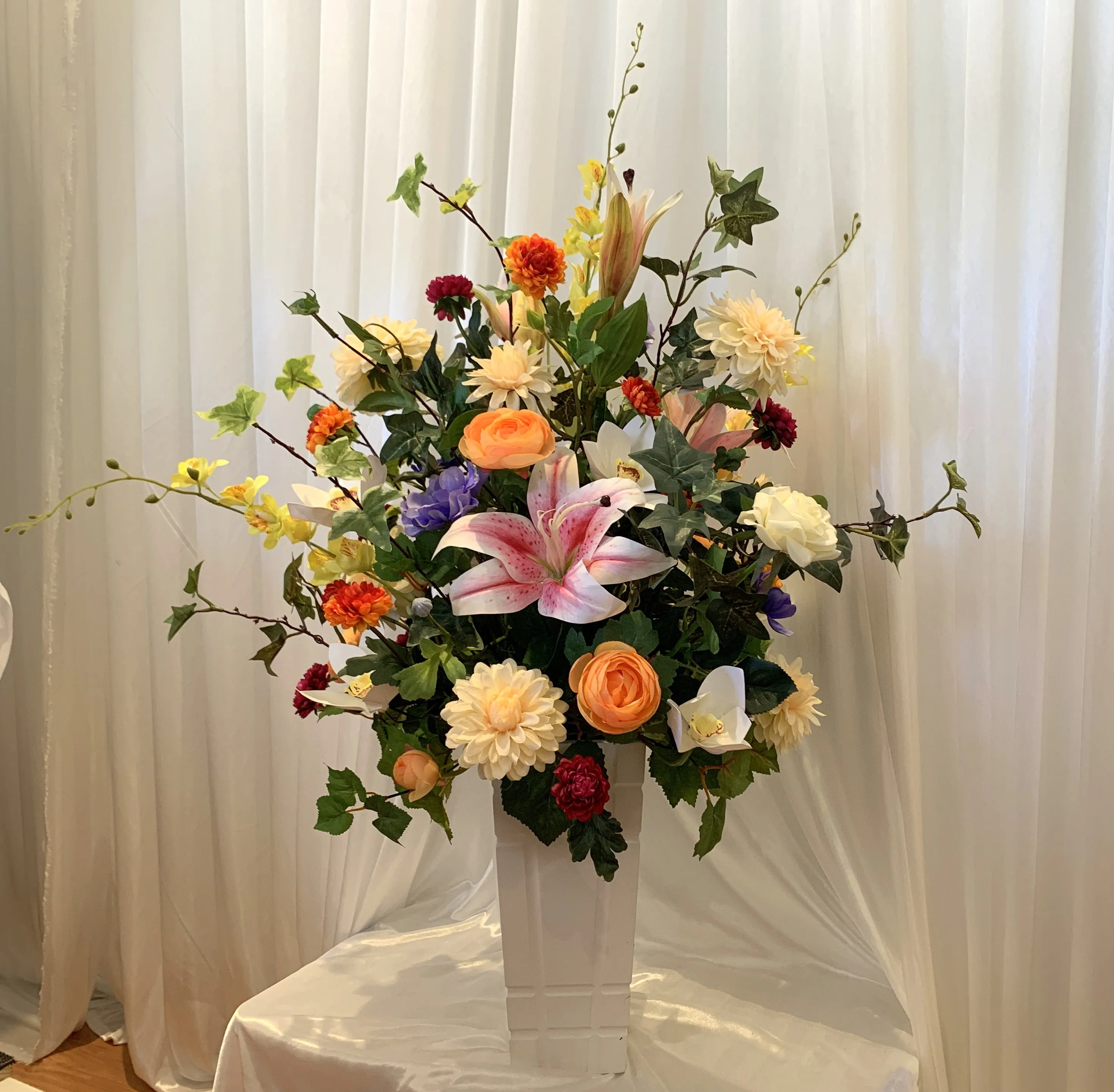 FA1094 - Vibrant Colour Floral Arrangement (80cm Height) - Natasha