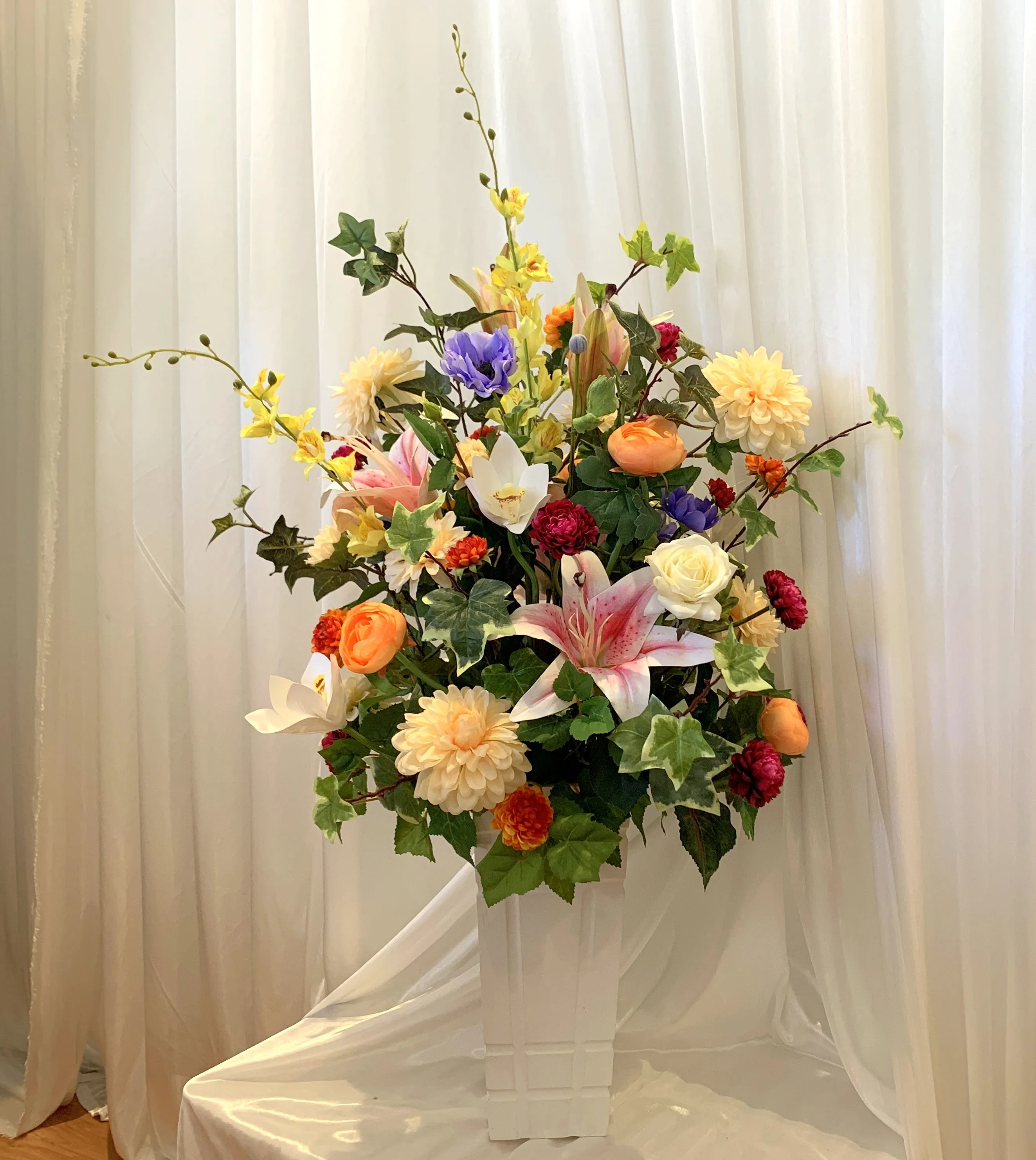 FA1094 - Vibrant Colour Floral Arrangement (80cm Height) - Natasha