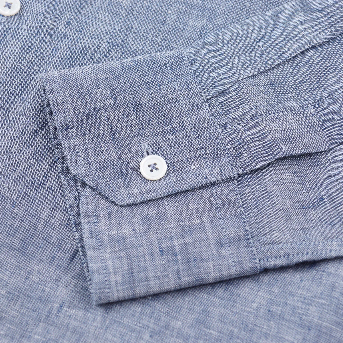 Fedeli Woven Chambray Linen Shirt