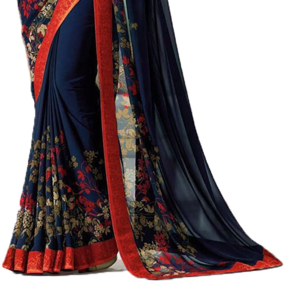 Floral Printed Georgette Sari