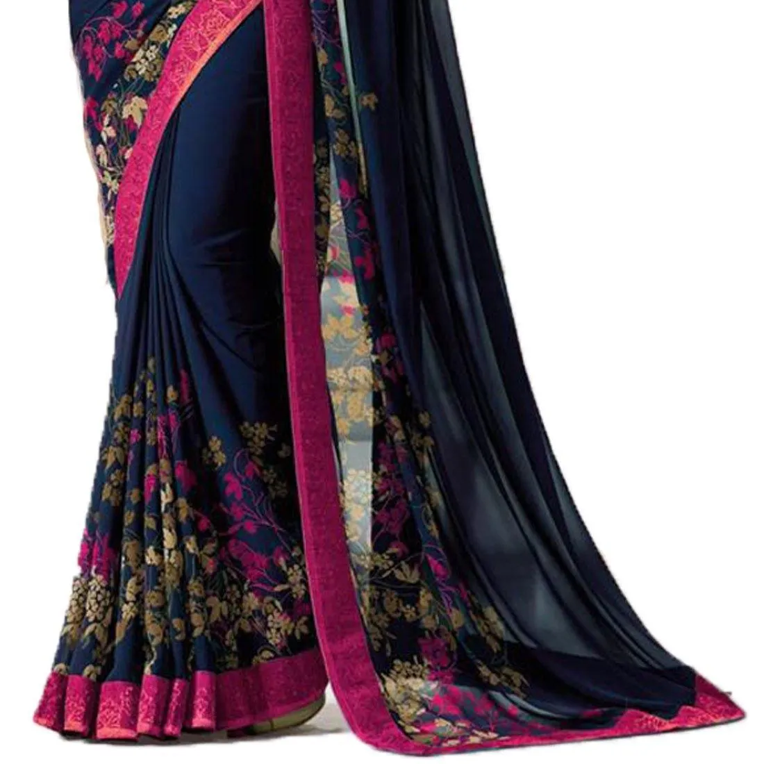 Floral Printed Georgette Sari