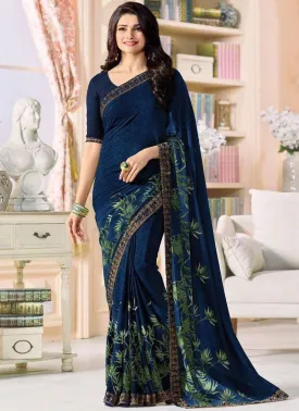 Floral Printed Georgette Sari