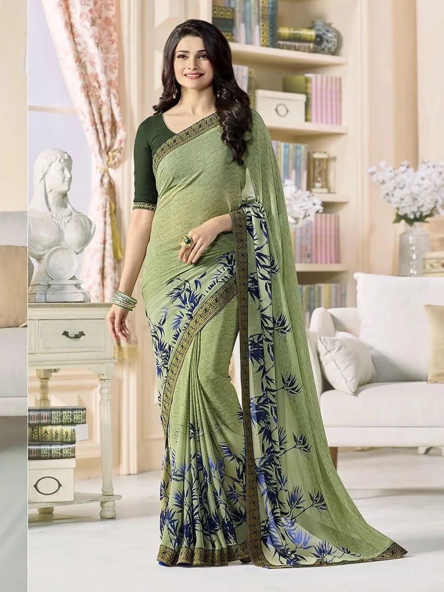 Floral Printed Georgette Sari