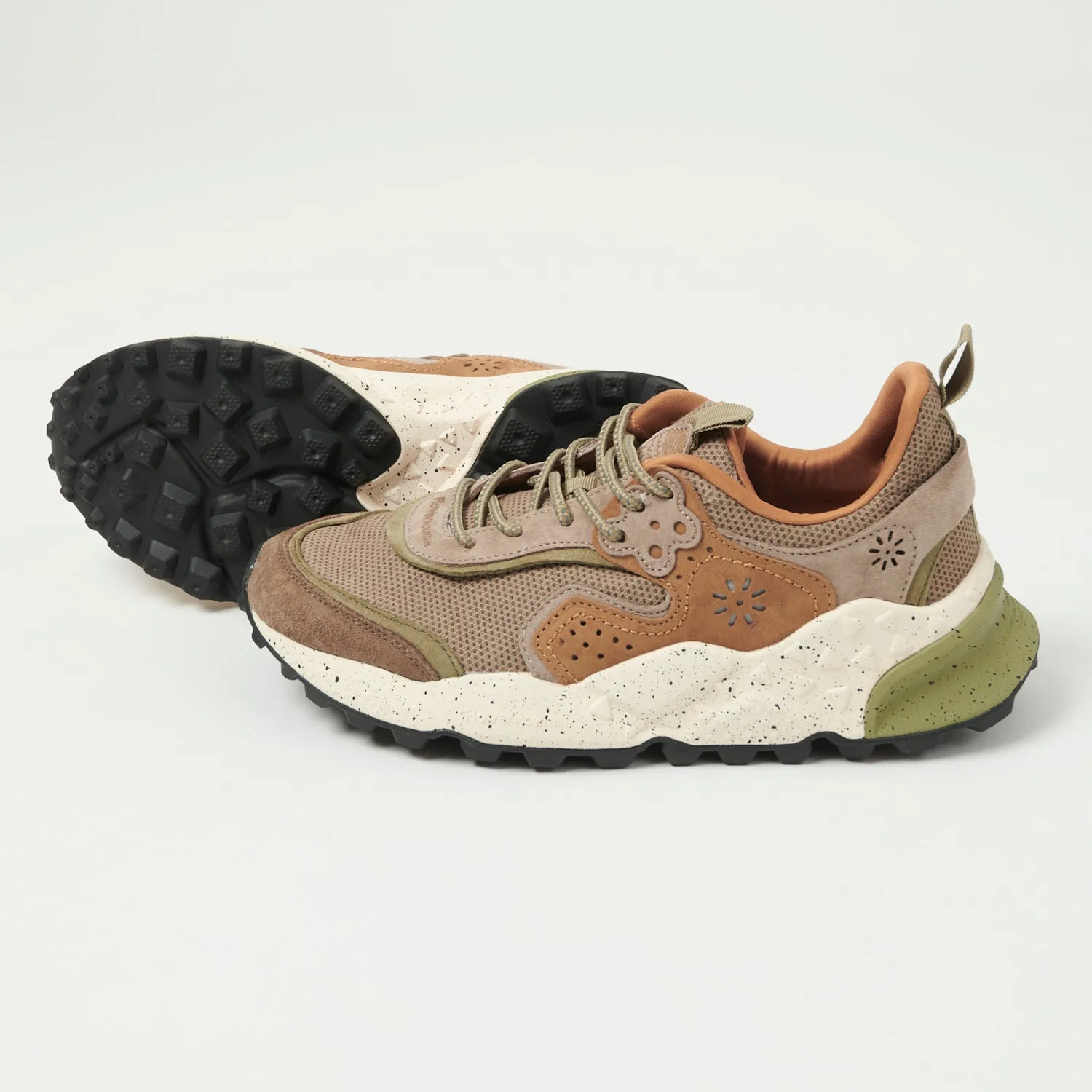 Flower Mountain 'Kotetsu Man' Suede/Nylon Net Sneaker - Brown Khaki