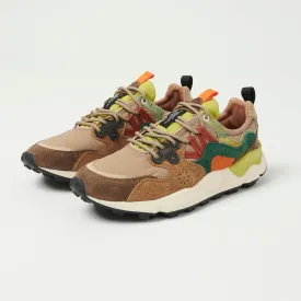 **Flower Mountain Yamano 3 Sneakers - Brown-Green/Pastel Colorway, Stylish and Comfortable Footwear**