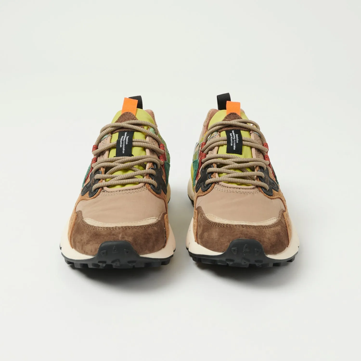 **Flower Mountain Yamano 3 Sneakers - Brown-Green/Pastel Colorway, Stylish and Comfortable Footwear**