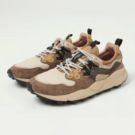 Flower Mountain Yamano 3 Man Suede/Nylon Rip-Stop Sneaker - Beige/Brown