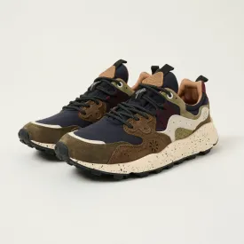 Flower Mountain Yamano 3 Man Suede/Nylon Sneaker - Brown/Navy