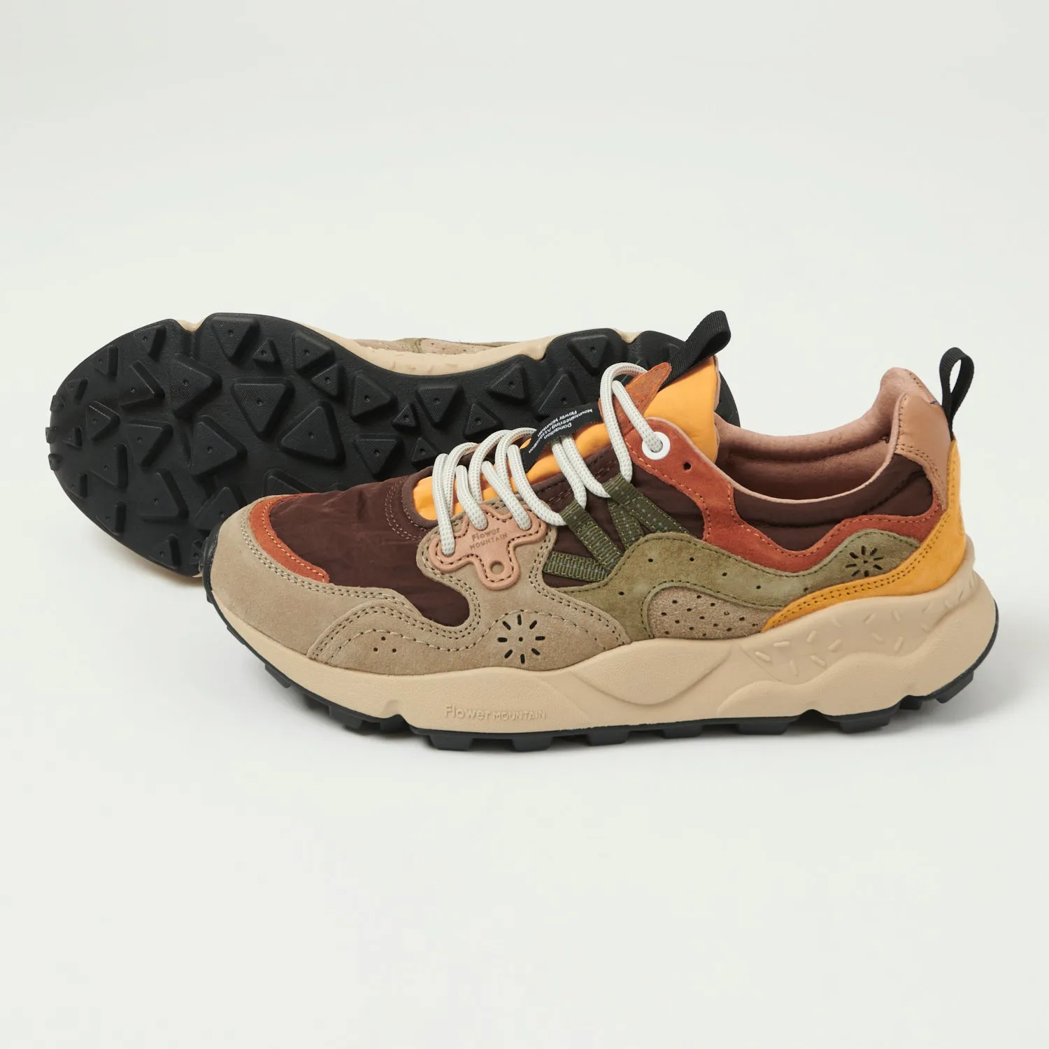 Flower Mountain Yamano 3 Man Suede/Nylon Sneaker - Taupe/Brown