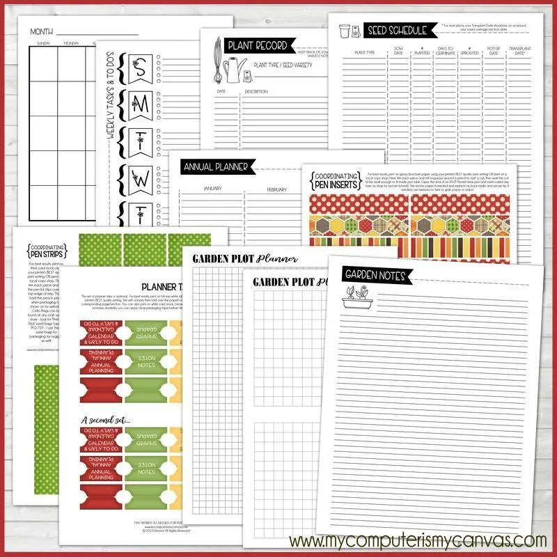 Garden BUNDLE {Planner Kit   Journal} PRINTABLE