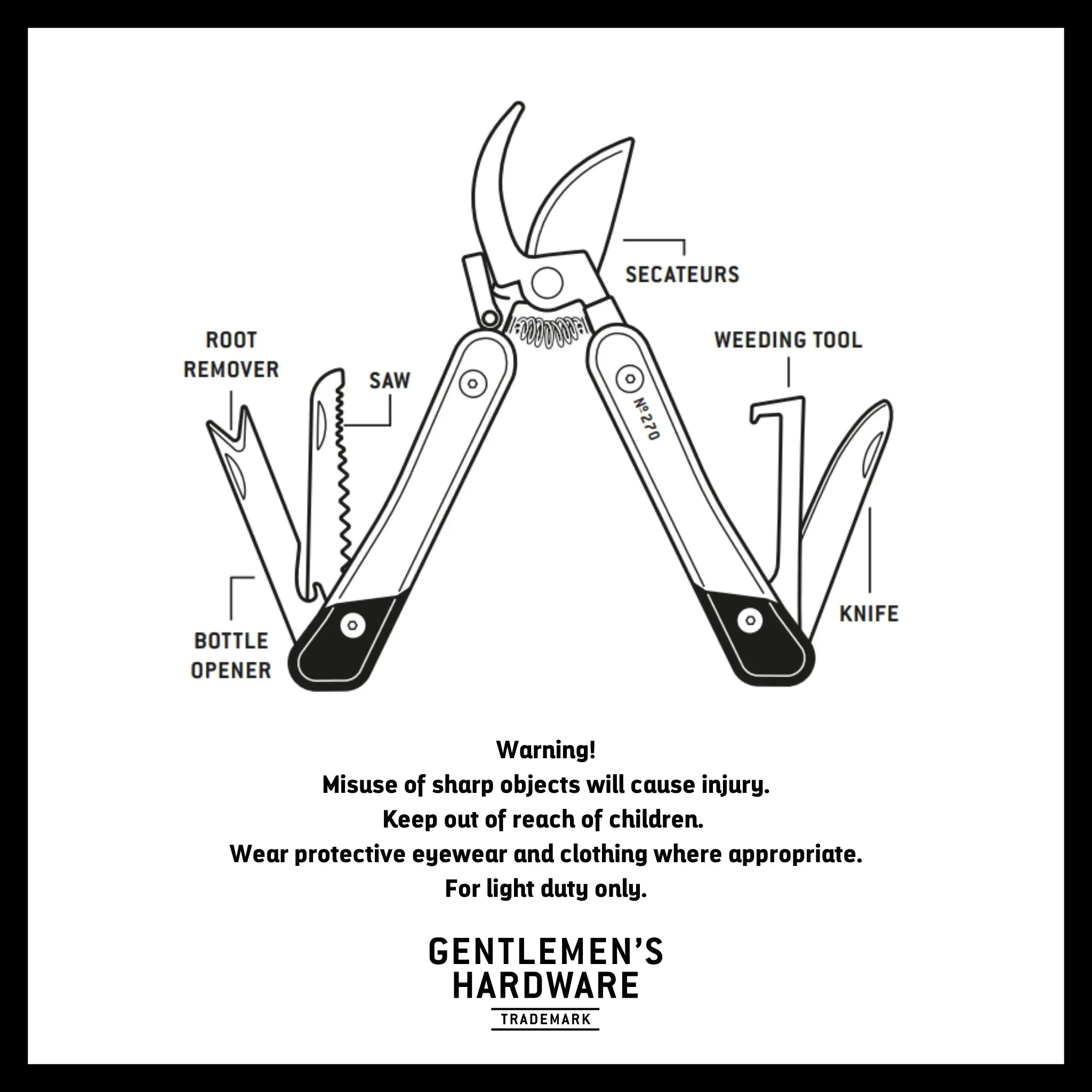 Garden Multi-Tool, Wood