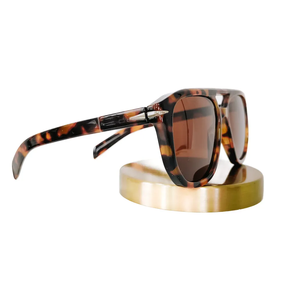 Goldie Double Bridge Aviator Sunglasses