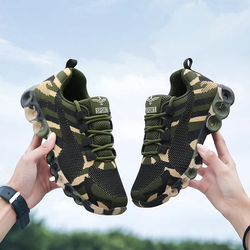 Groovywish Women Orthopedic Shoes Mesh Camouflage Outdoor Sneakers