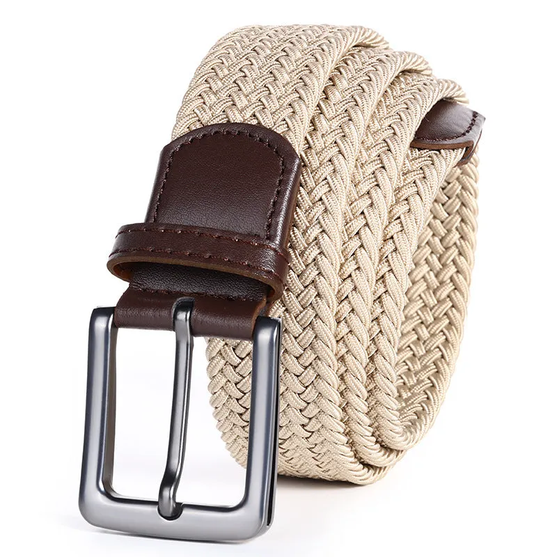 Handwoven Solid Color Stretch Belt