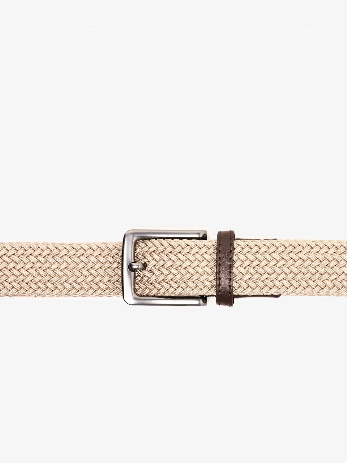 Handwoven Solid Color Stretch Belt