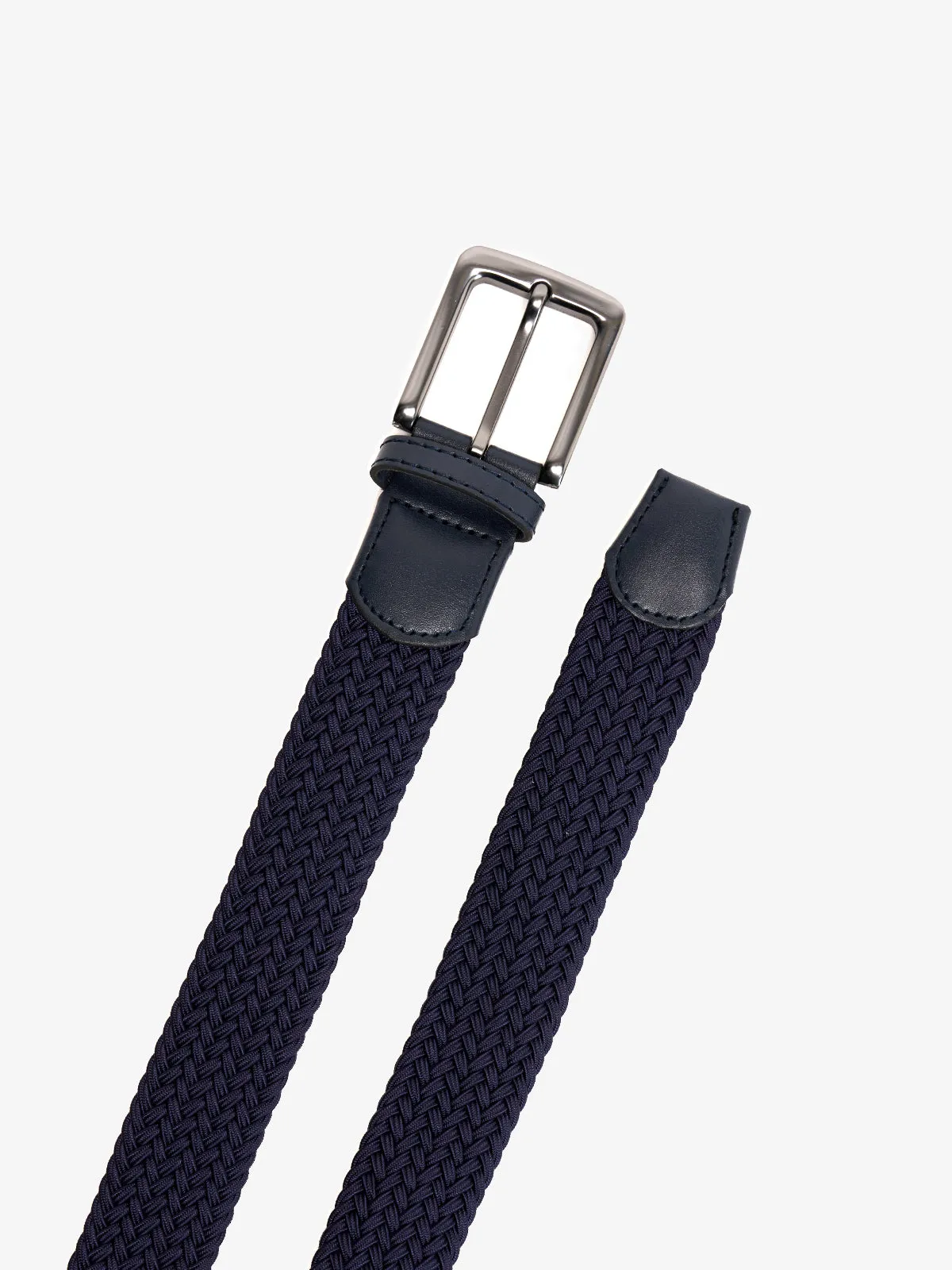 Handwoven Solid Color Stretch Belt