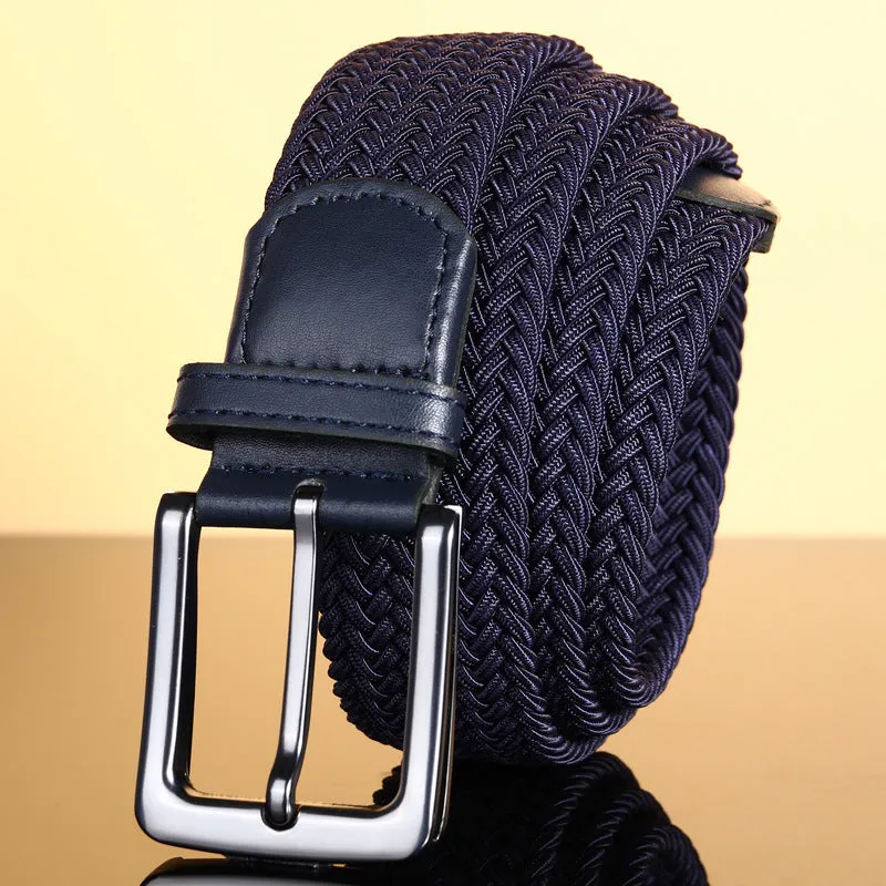 Handwoven Solid Color Stretch Belt