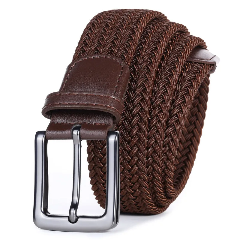 Handwoven Solid Color Stretch Belt